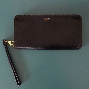 Black Leather Fossil Wallet